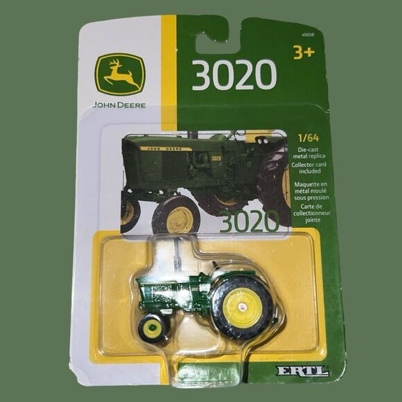 NIP Ertl IH Farmall M Narrow Ertl John Deere 3020 Tractor 1/64 Die-cast B6 - Picture 4 of 5
